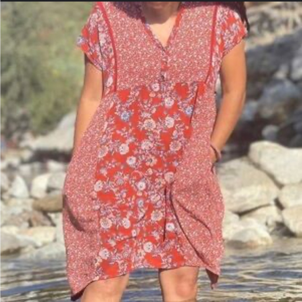 Knox Rose Rust Floral Dress